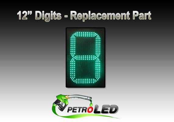 12" LED gas price sign part - Green, LED replacement PCB board "8"