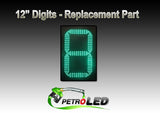 12" LED señal de precio del gas parte - Verde, LED de reemplazo placa PCB "8"