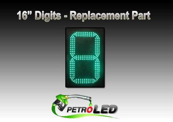 16" LED gas price sign part - Green, LED replacement PCB board "8"