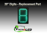 20" LED gas price sign part - Green, LED replacement PCB board "8"