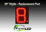 20" LED gas price sign part - Red, LED replacement PCB board "8."