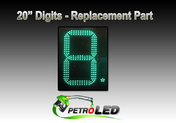 20" LED señal de precio del gas parte - Verde, LED de reemplazo placa PCB "8."