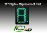 20" LED gas price sign part - Green, LED replacement PCB board "8."
