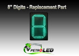 8" LED gas price sign part - Green, LED replacement PCB board "8"