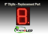 8" LED gas price sign part - Red, LED replacement PCB board "8."