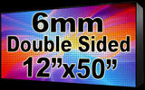 Outdoor Full Color LED Programmable Sign - Front Access - Double Sided - 6mm- 12" x 50" - 5 Year Warranty