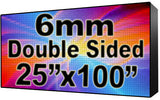 Digital School sign - LED School signs- Double Sided -25" x 100" - 5 Year Warranty