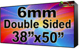 Outdoor Full Color LED Programmable Sign - Front Access - Double Sided - 6mm- 38" x 50" - 5 Year Warranty