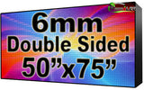 Outdoor Full Color LED Programmable Sign - Front Access - Double Sided - 6mm- 50" x 75" - 5 Year Warranty