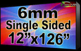 Outdoor Full Color LED Programmable Sign - Front Access - Single Sided - 6mm- 12" x 126" - 5 Year Warranty