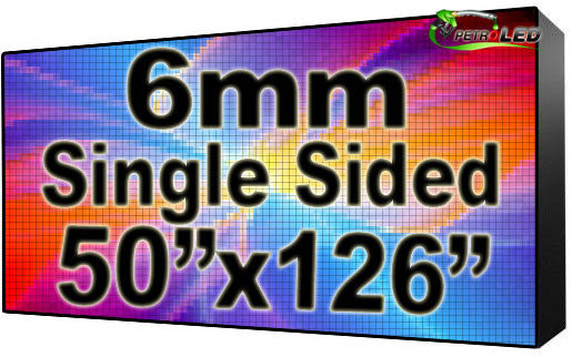 Outdoor Full Color LED Programmable Sign - Front Access - Single Sided - 6mm- 50" x 126" - 5 Year Warranty
