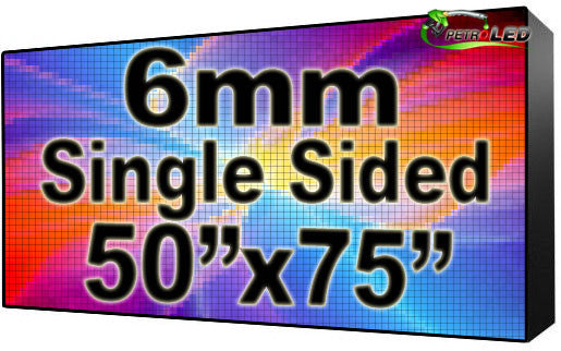Outdoor Full Color LED Programmable Sign - Front Access - Single Sided - 6mm- 50" x 75" - 5 Year Warranty